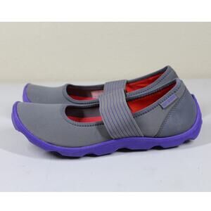 CROCS Duet Busy Day Mary Jane Flat Womens 7 Gray Neoprene Casual Water Shoe